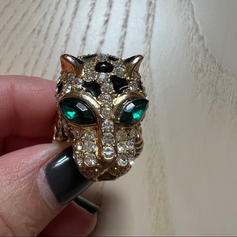 Panther diamond looking cocktail ring